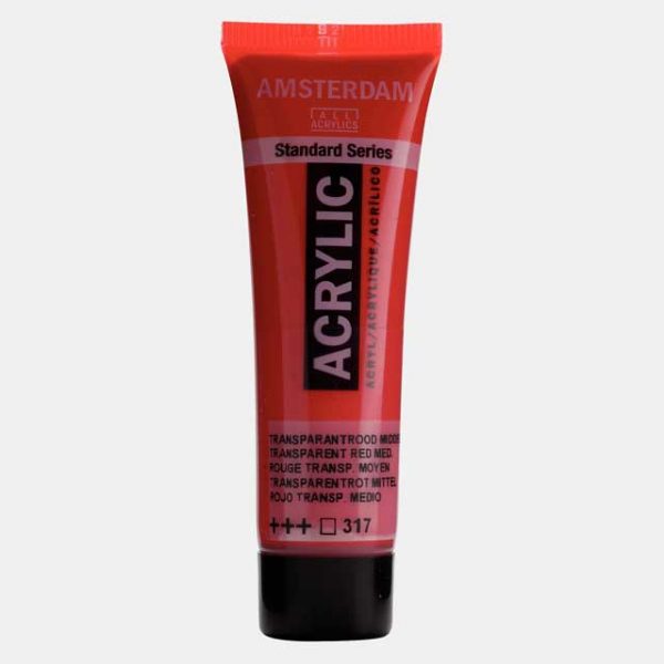 Amsterdam Akryl - 317 Transparent Red Medium