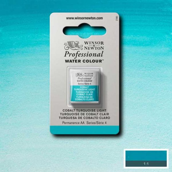 Winsor & Newton Prof. Akvarellfärg 1/2-kopp - Cobalt Turquoise Light 191