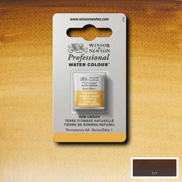 Winsor & Newton Prof. Akvarellfärg 1/2-kopp - Raw Umber 554
