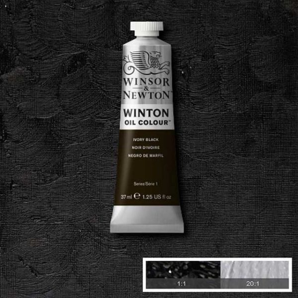 Winton Oljefärg 37ml - Ivory black  331