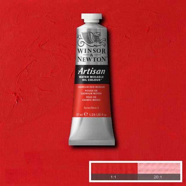 Oljefärg (vattenlöslig) Artisan 37ml - Cadmium red medium 099