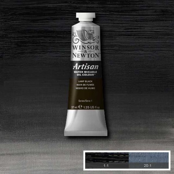 Oljefärg (vattenlöslig) Artisan 37ml - Lamp black 337