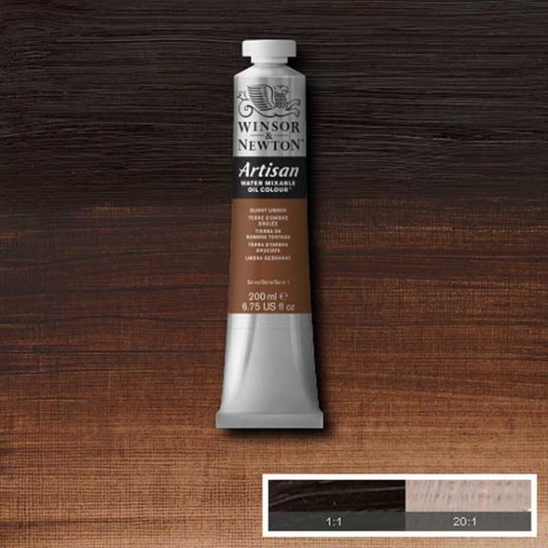 Oljefärg (vattenlöslig) Artisan 200ml - Burnt umber 076