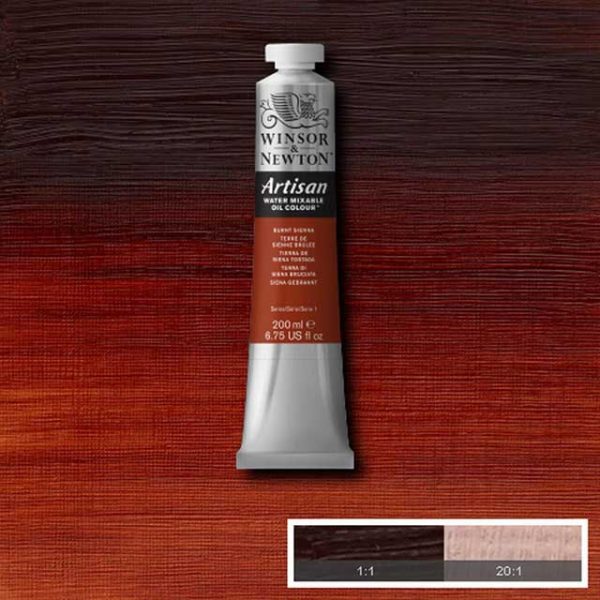 Oljefärg (vattenlöslig) Artisan 200ml - Burnt sienna 074