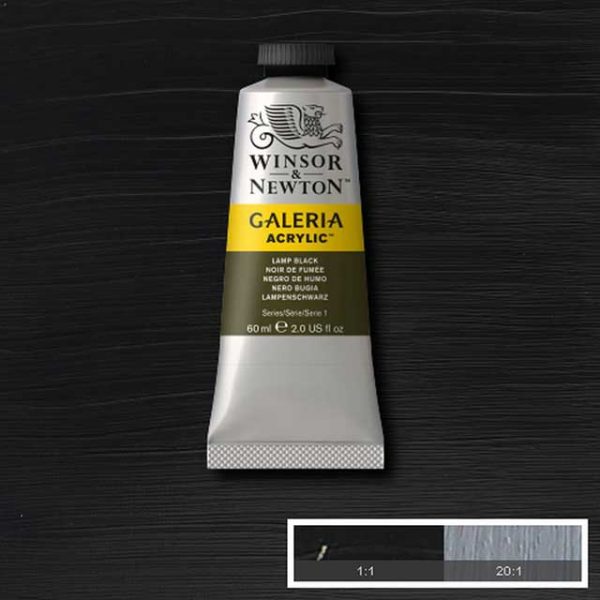 Winsor & Newton Galeria 60ml - Lamp Black 337