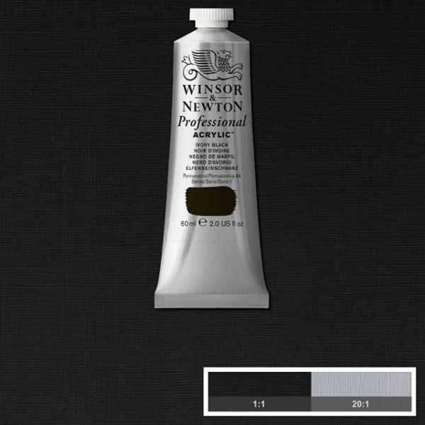 Winsor & Newton Prof. 60ml - Ivory Black 331