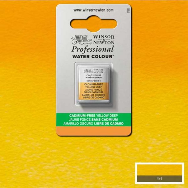 Winsor & Newton Prof. Akvarellfärg 1/2-kopp - Cadmiumum-Free Yellow Deep 891