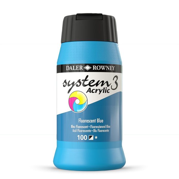 System3 Acrylic 500ml - 100 Fluorescent Blue