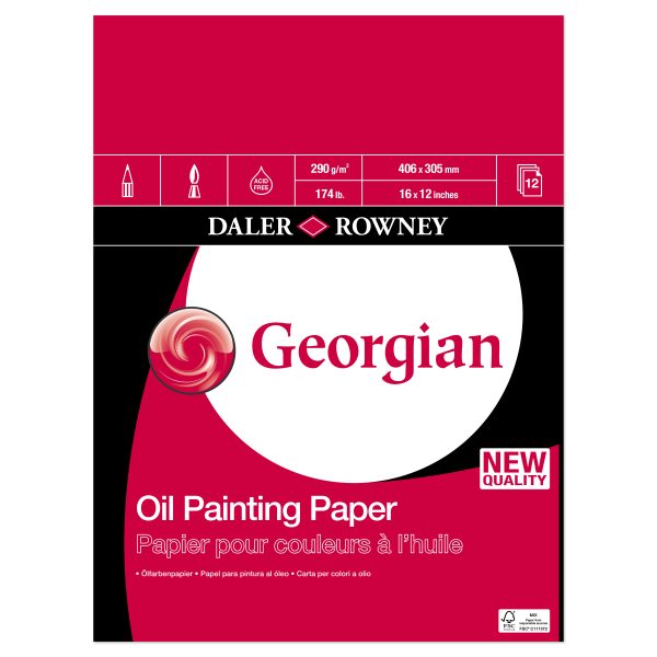 Georgian Oil Paper Pads 12 Sheets 290G 12x9"