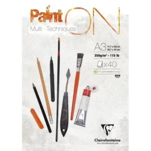 Paint ON block Vit A4 250g 40ark